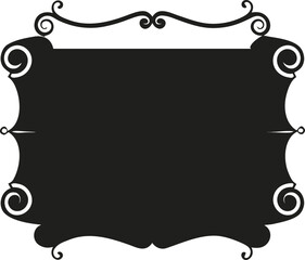 high resolution vintage scroll text box.