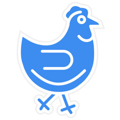 Chicken Vector Icon Style