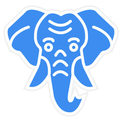 Elephant Vector Icon Style