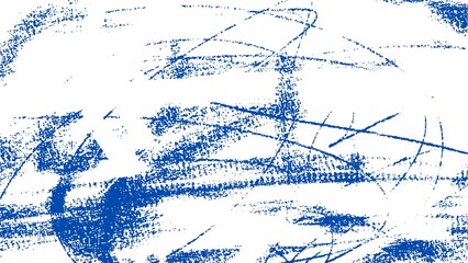 Abstract background with blue crayon strokes on a white canvas, creating a textured, artistic effect. The image evokes a sense of creativity and expressive art