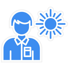 Tanning Addiction Vector Icon Style