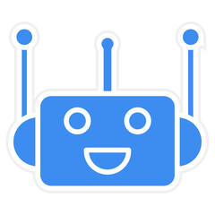 Obraz premium Bot Vector Icon Style