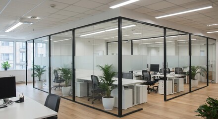 Modern Glass Office Partitions: Stylish & Functional Workspace