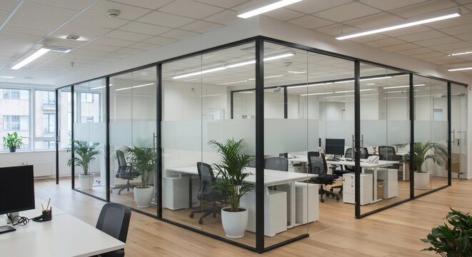 Modern Glass Office Partitions: Stylish & Functional Workspace