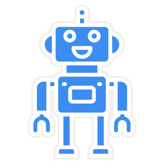 Robot Vector Icon Style