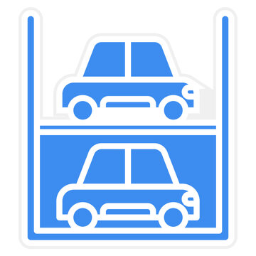 Parking Systems Vector Icon Style