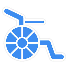 Wheelchair Vector Icon Style