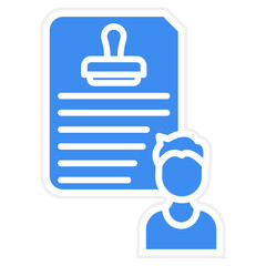 Supervisory Authority Vector Icon Style