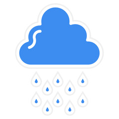 Raining Vector Icon Style
