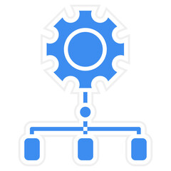 Obraz premium Workflow Cycle Vector Icon Style