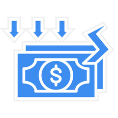 Bankruptcy Vector Icon Style