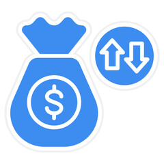 Cash Flow Vector Icon Style