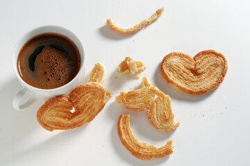 Coffee and Palmiers cookies