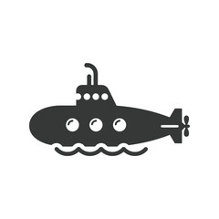 Submarine vector illustration underwater vessel naval ship marine transport deep sea exploration icon