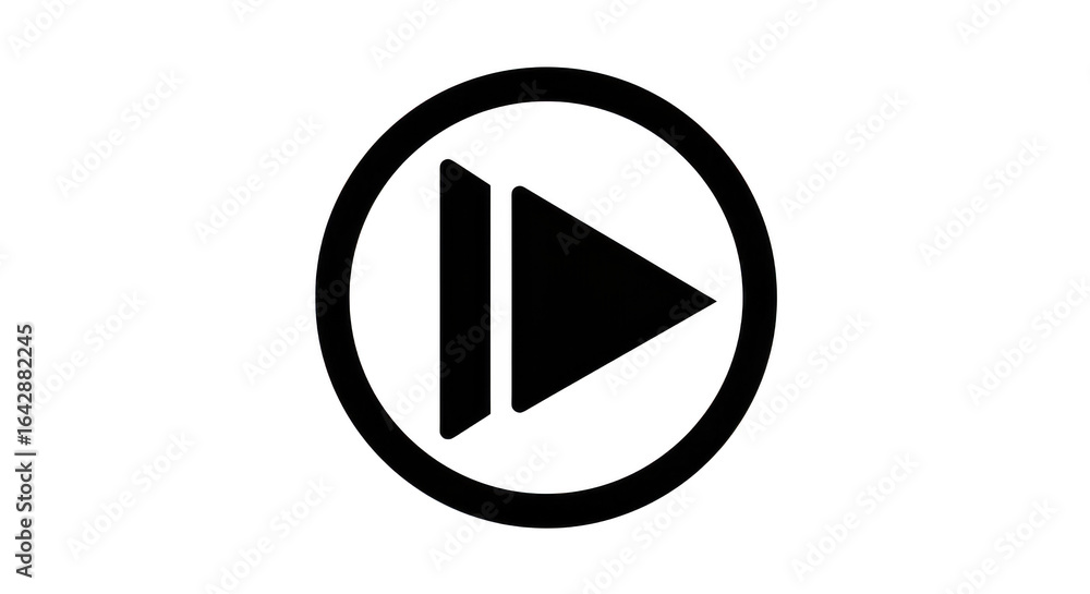 Poster play button icon isolated on transparent background for media player