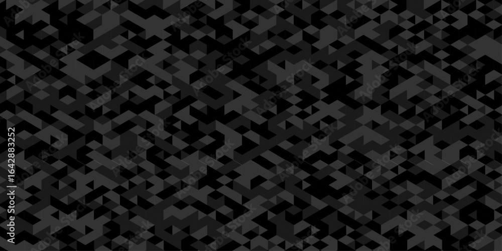Poster geometric black and gray cube square low polygon texture wallpaper. abstract surface creative diamon