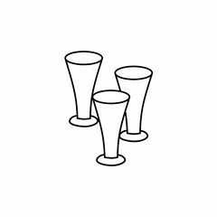 Glass vector icon with outline. Glass symbol. Vector icon.