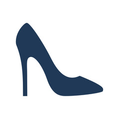 Navy blue high heel shoe vector illustration elegant footwear fashion accessory stiletto pump isolated graphic
