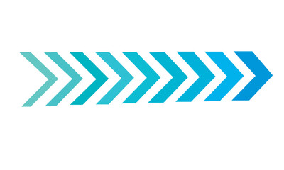 flechas en horizontal con distintos tonos de azul 