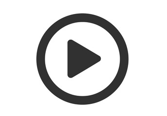 Vector illustration of photo of play button icon isolated on white background