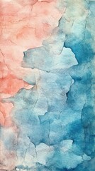 Fototapeta premium Abstract watercolor painting in pink and blue tones