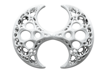 Abstract symmetrical white design