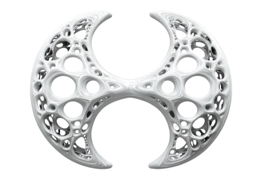 Abstract symmetrical white design