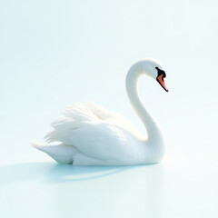Obraz premium white swan on blue water