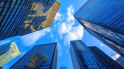 Business skyscrapers in the Financial District, Toronto Downtown