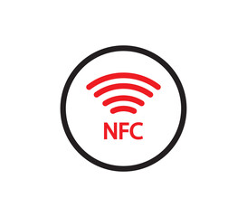 Nfc flat thin line icon collection. vector symbol website logo design. NFC icons isolated flat vector in fill and outline for web or mobile app
