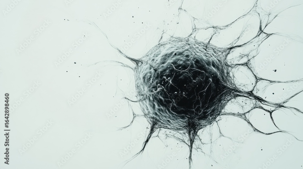 Poster intricate network of filaments in a laboratory setting