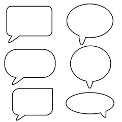 Speech bubble, speech balloon, chat bubble line art icon for apps and websites. EPS10