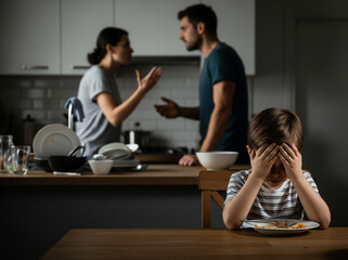 Parental quarrel makes the child feel very pressured.