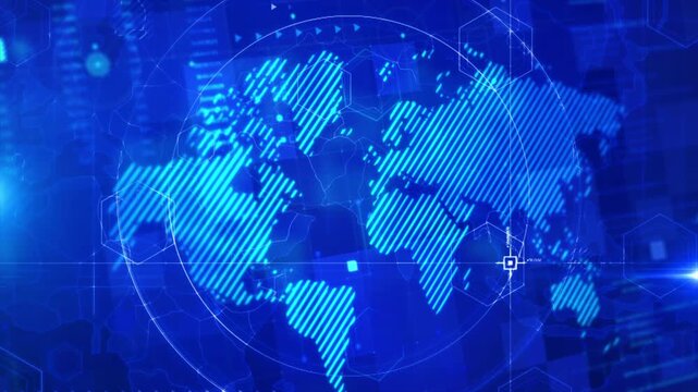 Abstract background video overlay template basic geometry shape and dynamic light flare animation with radiant glow and lens blur effects in gradient background for futuristic motion graphics concept