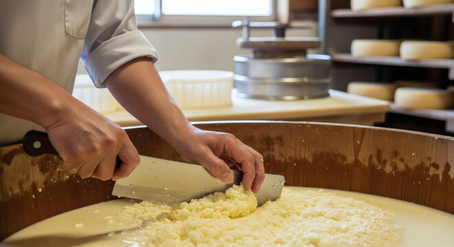 Hokkaido Farm, Traditional Cheese Making Process, Authentic Craftsmanship Style