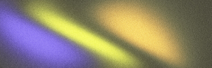 Abstract background with diagonal light beams in yellow, purple, and gold hues on a textured...