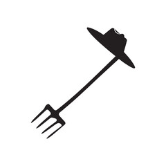 silhouette of a shovel