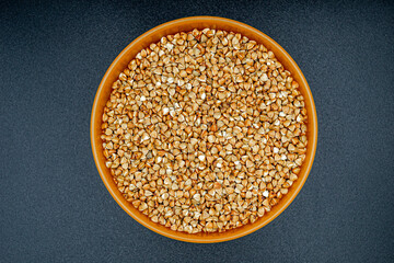 Organic dry buckwheat grains consisting of raw natural product