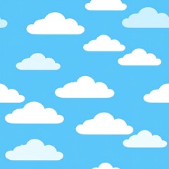 Simple pattern of clouds against a light blue sky.