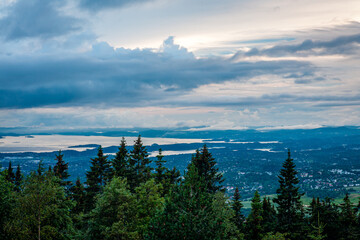 Panoramic View of Oslo from Holmenkollen Hill, Norway