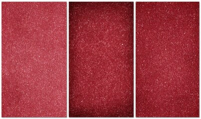Three shades of deep red textured surface