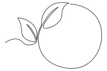 One line drawing of growing sprout plant in eco natural farm concept minimalist vector illustration
