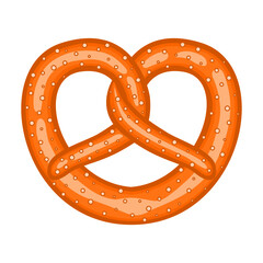 Vector illustration of Pretzel on transparent background