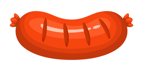 Vector illustration of Sausage on transparent background