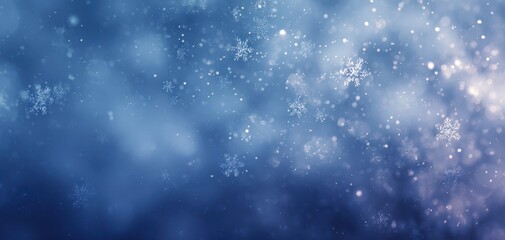 Fototapeta premium The enchanting scene of snowflakes drifting in a winter wonderland.