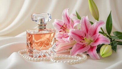 Elegant Perfume Bottle With Pink