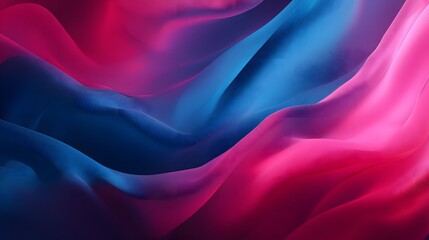 Obraz premium Vibrant shades of pink and blue flowing fabric.