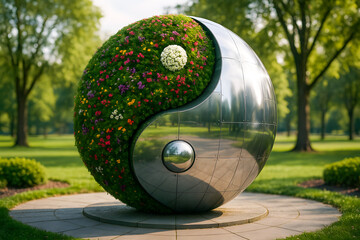 Yin Yang Shaped Garden Landscape