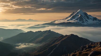 sunrise over the mountains