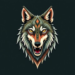 wolf head vector illustration